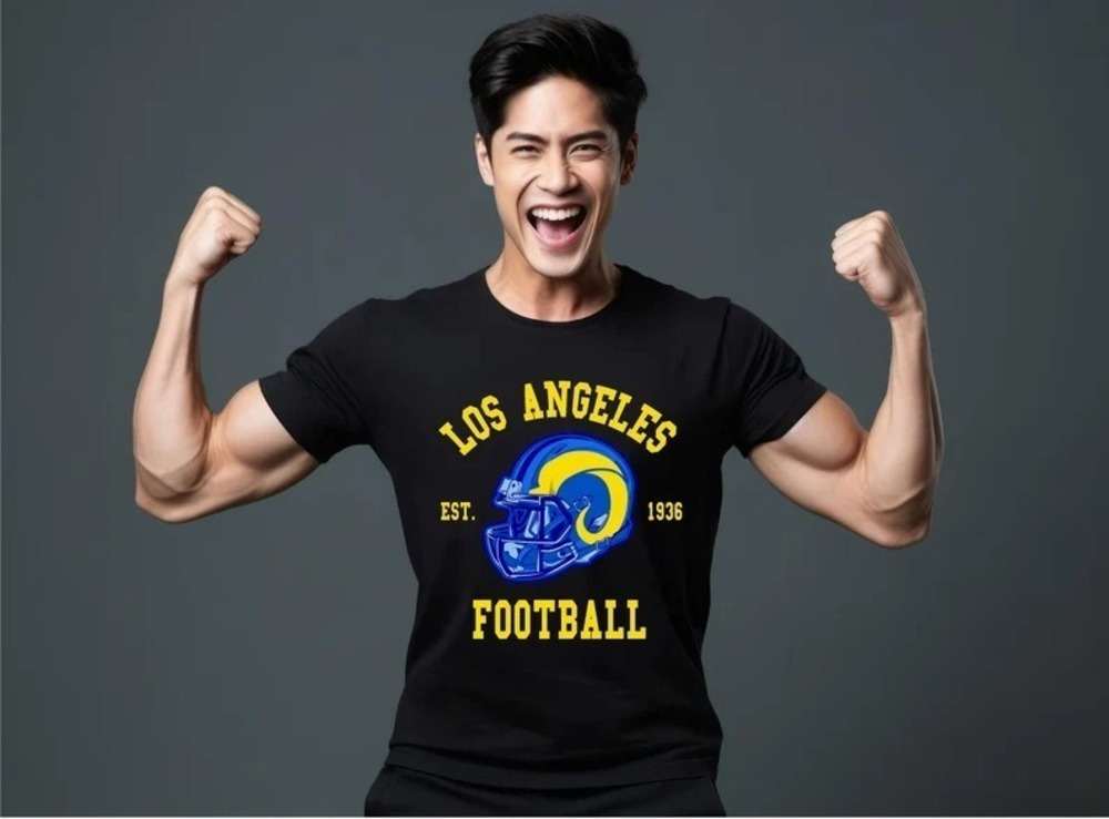 Vintage Los Angeles Classic TShirt Rams American Football Arch Tee Unisex